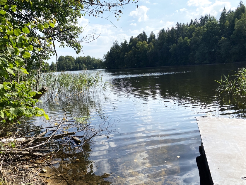 DVIEJŲ AUKŠTŲ BUTAS — KOTEDŽAS MOLĖTŲ RAJONE ŠALIA EŽERO.